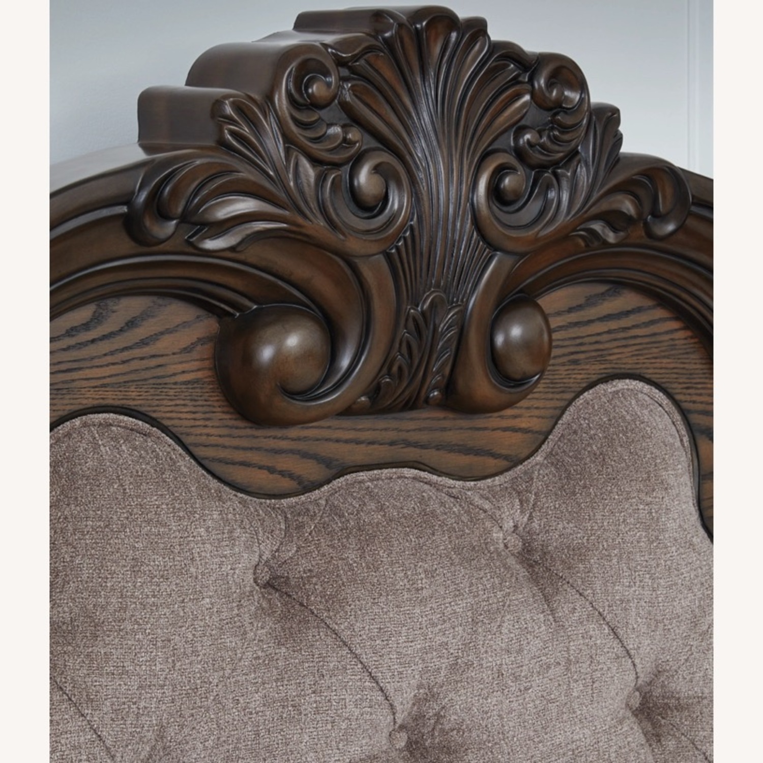 Ashley Maylee Queen Wooden Bed Frame with Upholstered Headboard - image-3