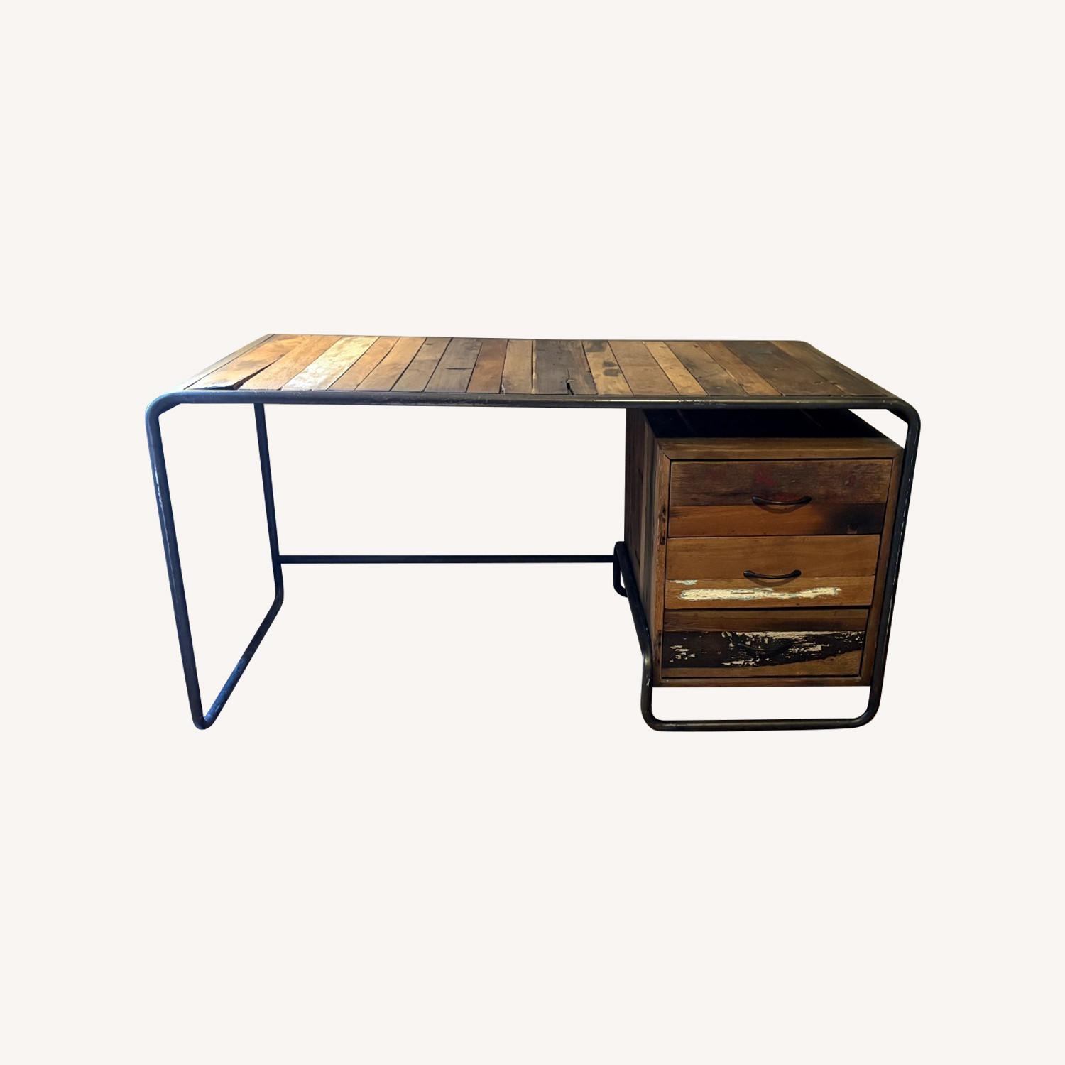 Industrial Pipe and Reclaimed Wood Desk - image-0