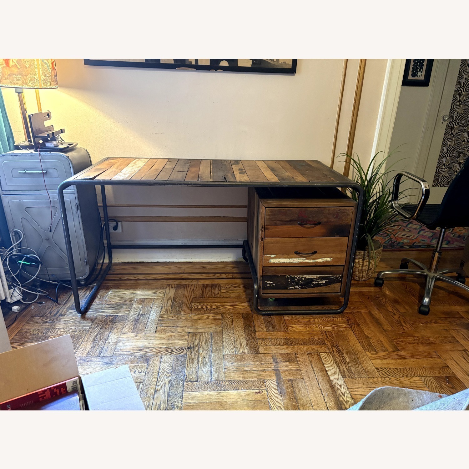 Industrial Pipe and Reclaimed Wood Desk - image-6