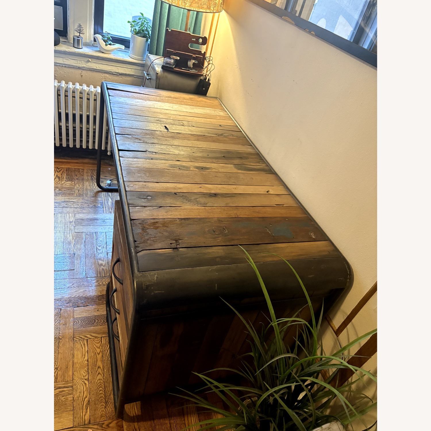 Industrial Pipe and Reclaimed Wood Desk - image-2