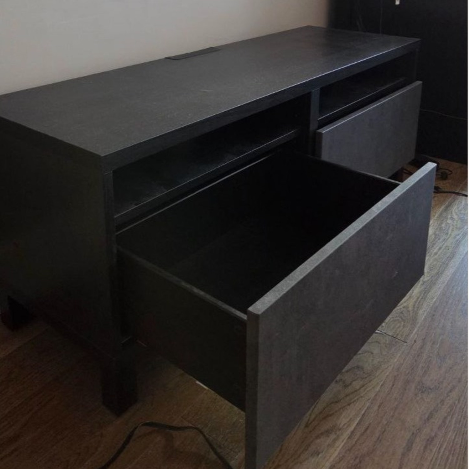 IKEA BESTÅ TV Bench With Drawers, Dark Gray - image-4