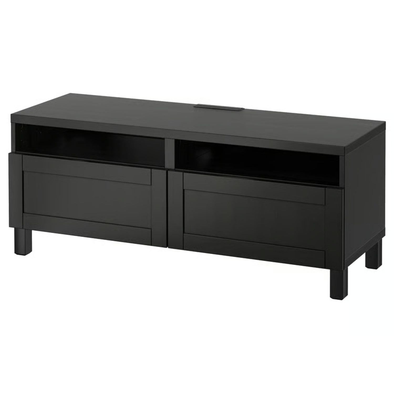 IKEA BESTÅ TV Bench With Drawers, Dark Gray - image-0