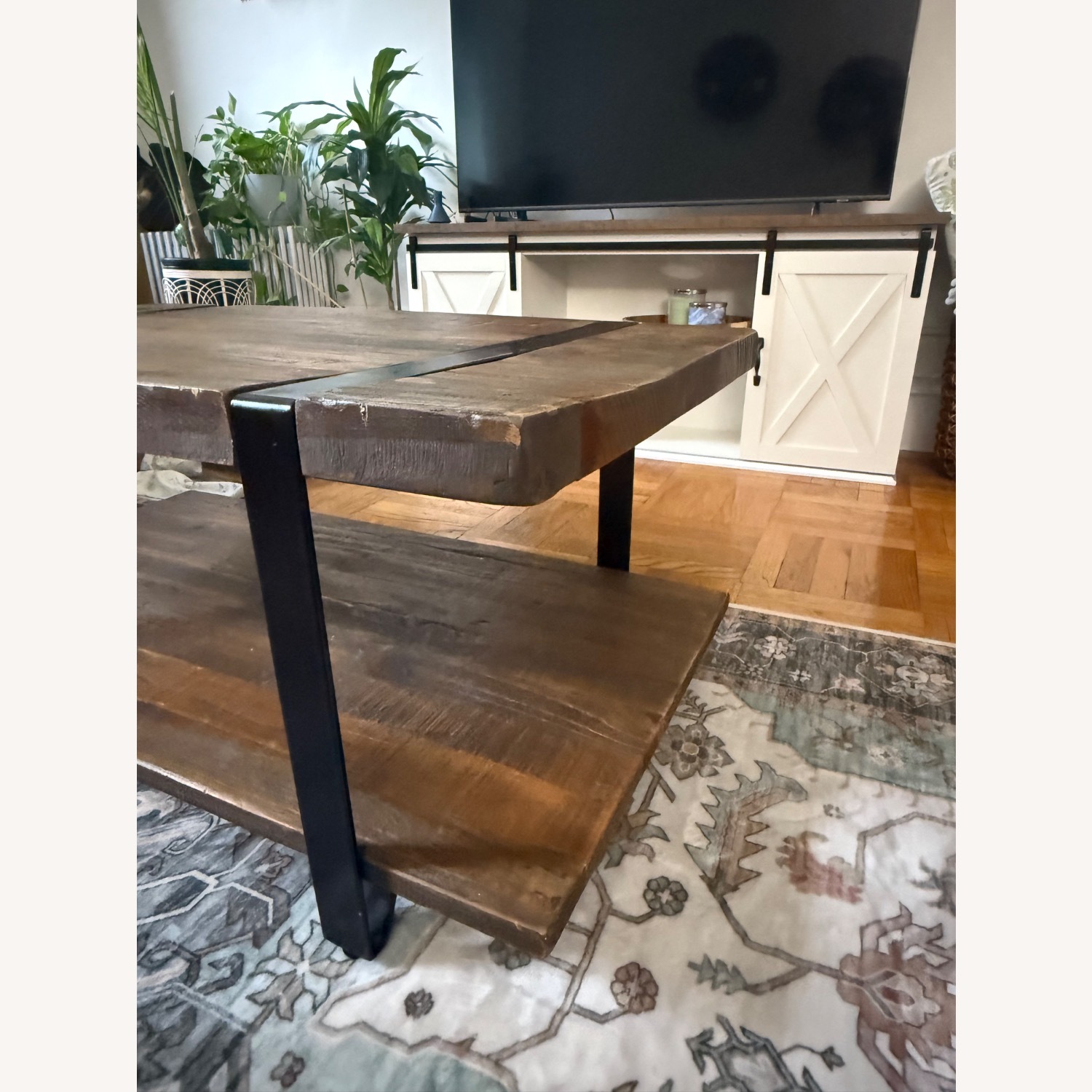 Overstock Natural Rustic Reclaimed Wood Coffee Table - image-4