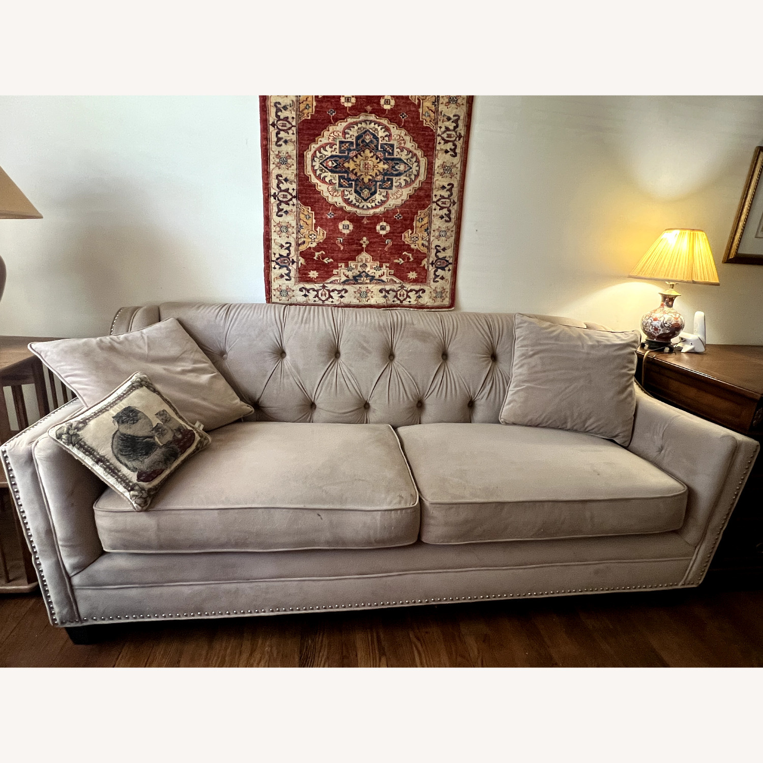 Modern Tufted Velvet Sofa - image-0