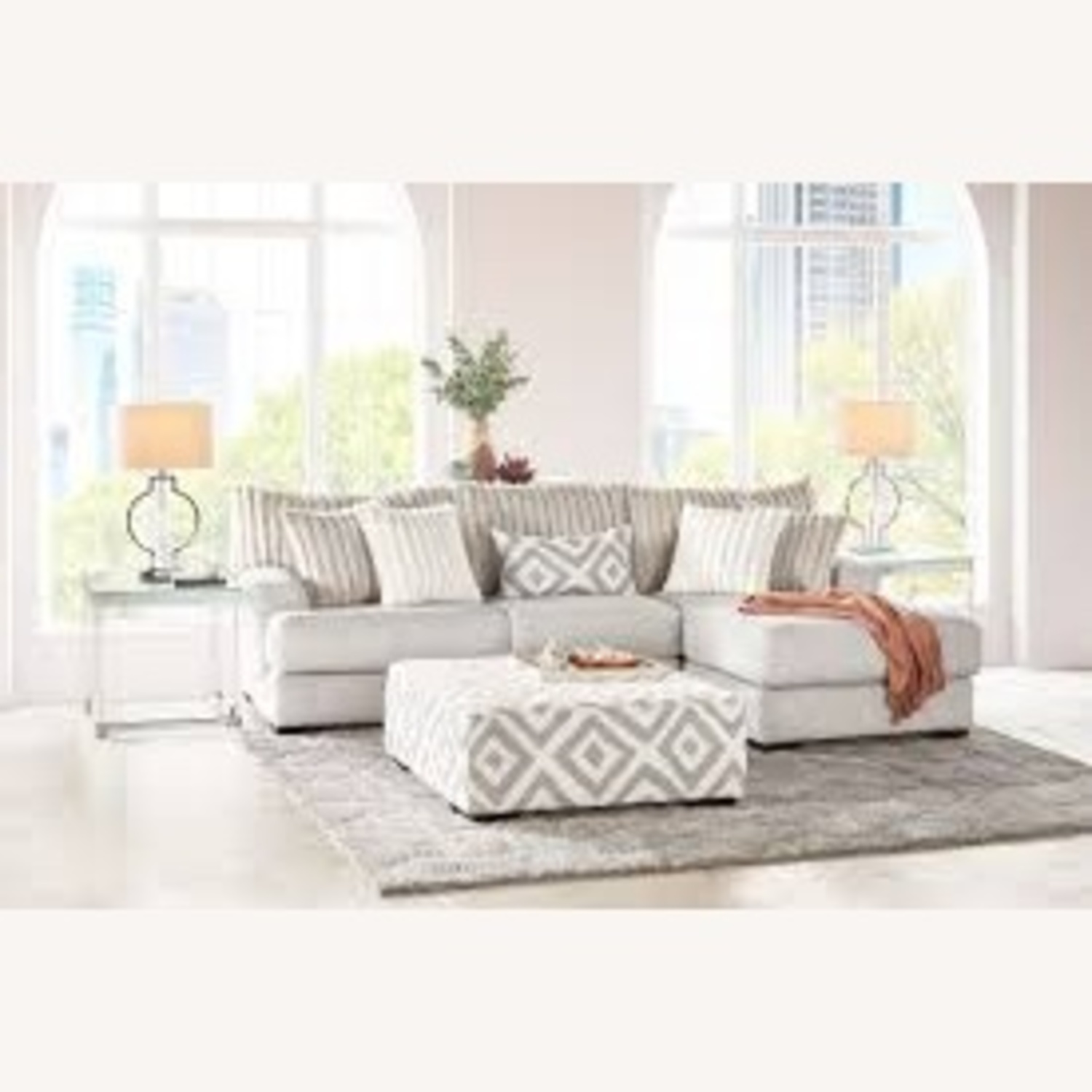 Raymour & Flanigan Gray Couch - image-4