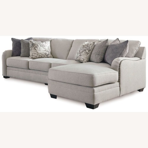 Used Ashley Dellara 3 Piece Gray Sectional for sale on AptDeco
