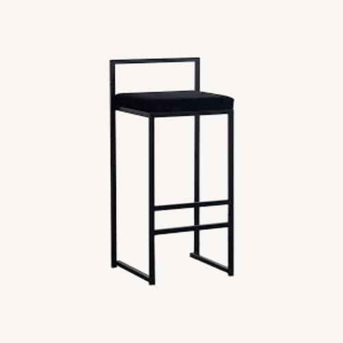 Used Amazon Black Bar Stools (set of 2) for sale on AptDeco