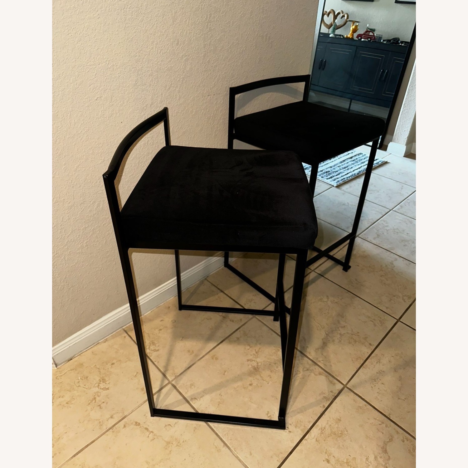 Amazon Black Bar Stools (set of 2) - image-2