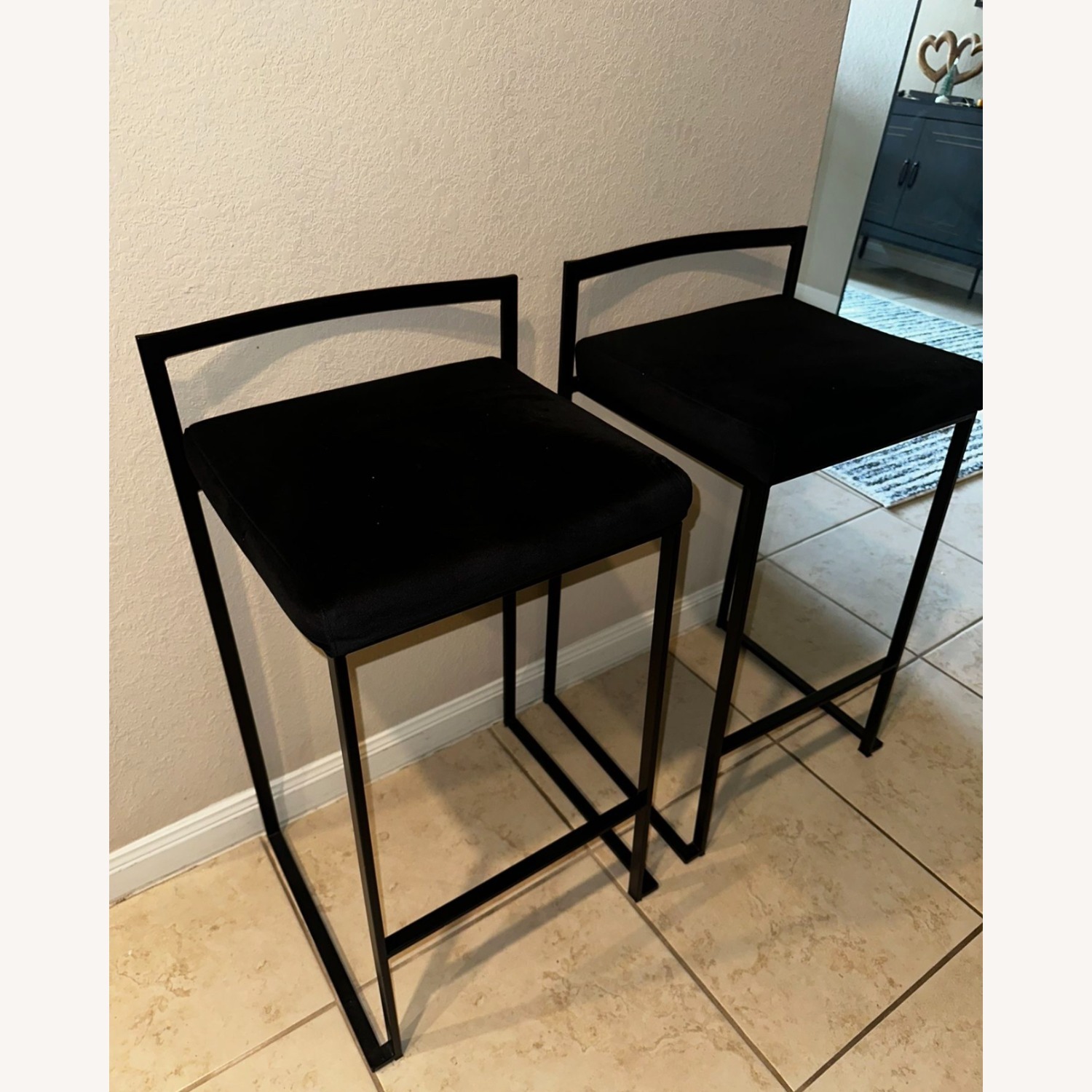 Amazon Black Bar Stools (set of 2) - image-3