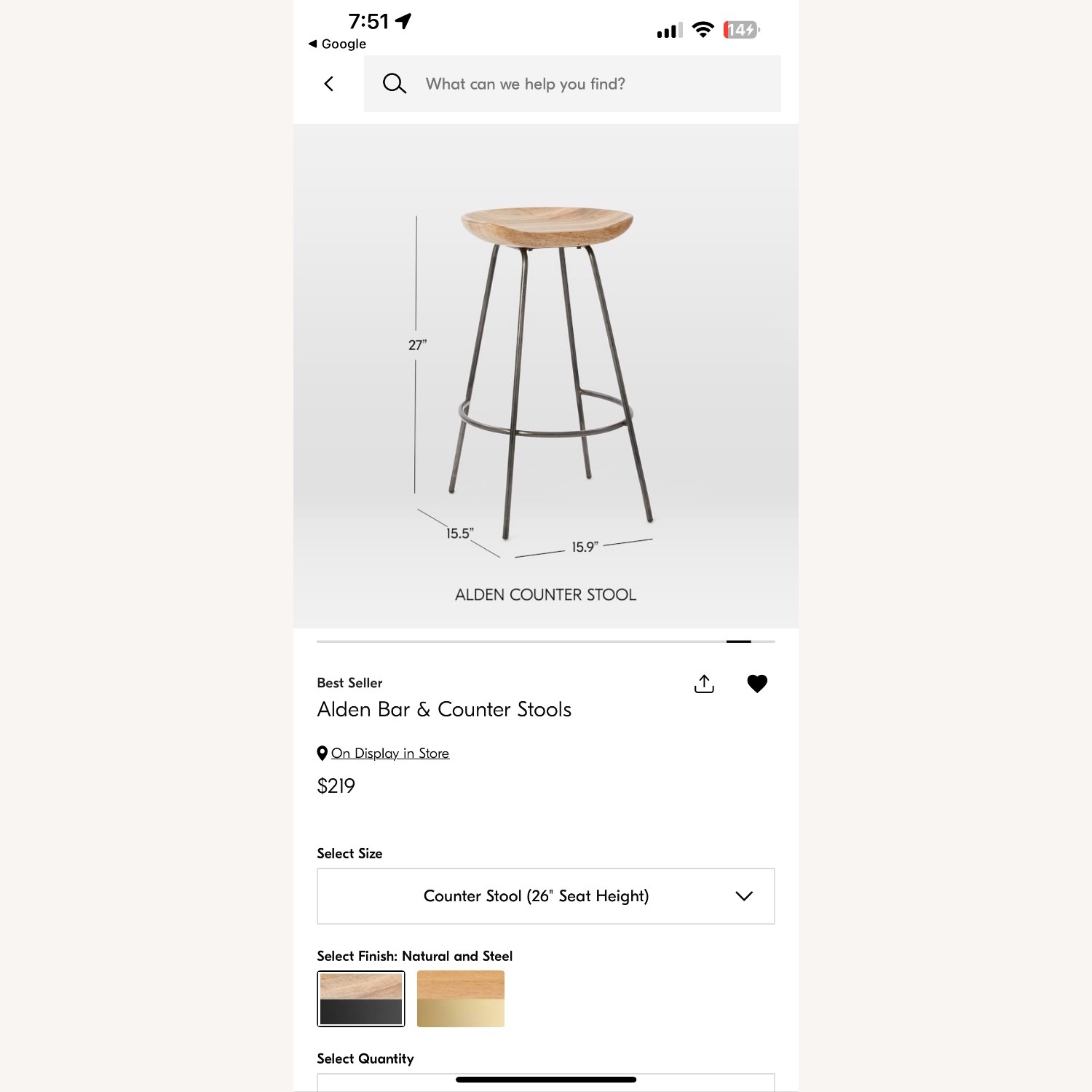 West Elm Alden Counter Stools - image-3