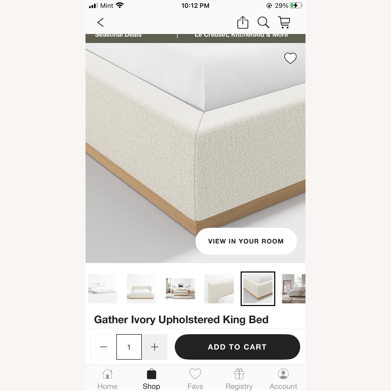 Crate and Barrel Gather King Bed - image-8