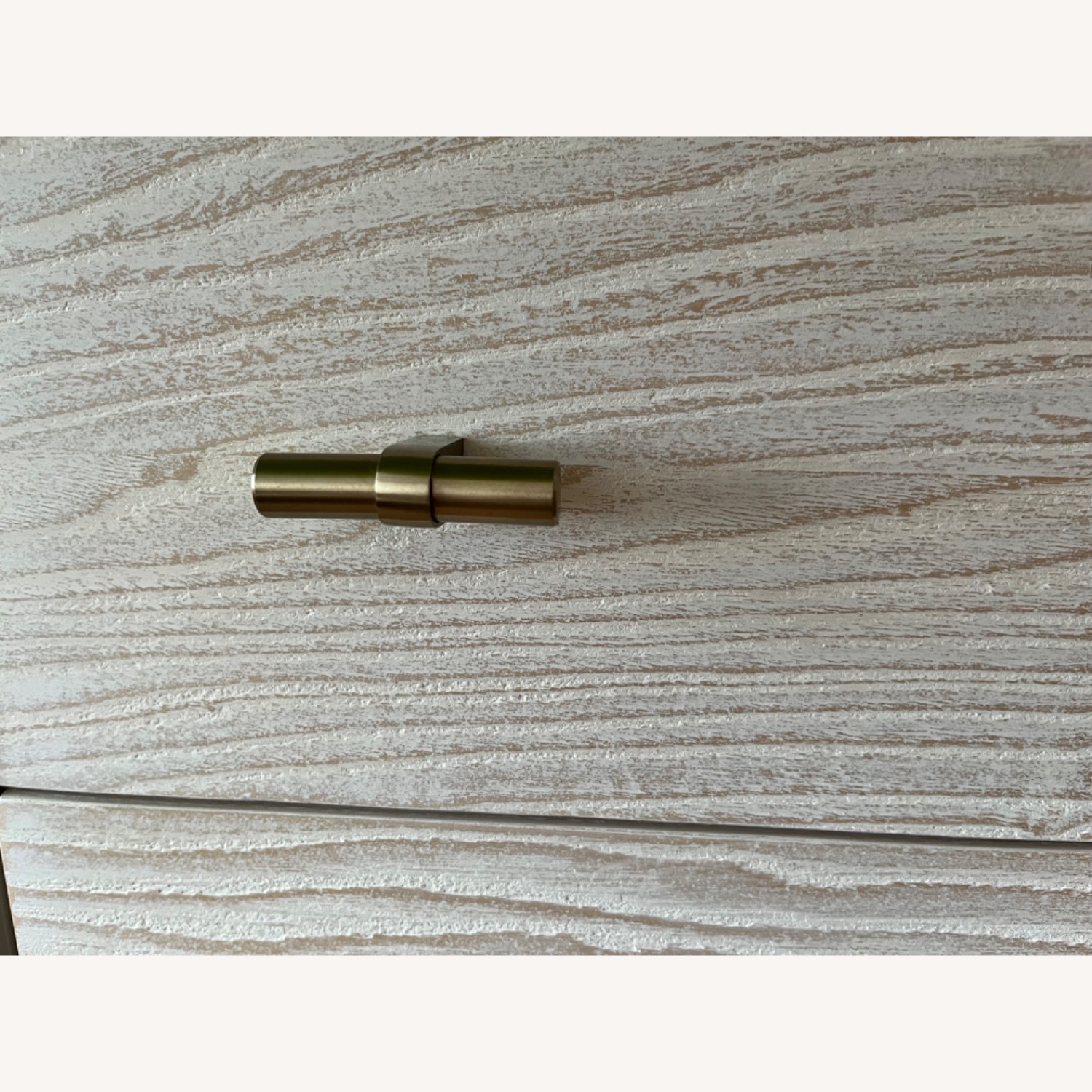 West Elm White and Gold Wood Dresser - image-3