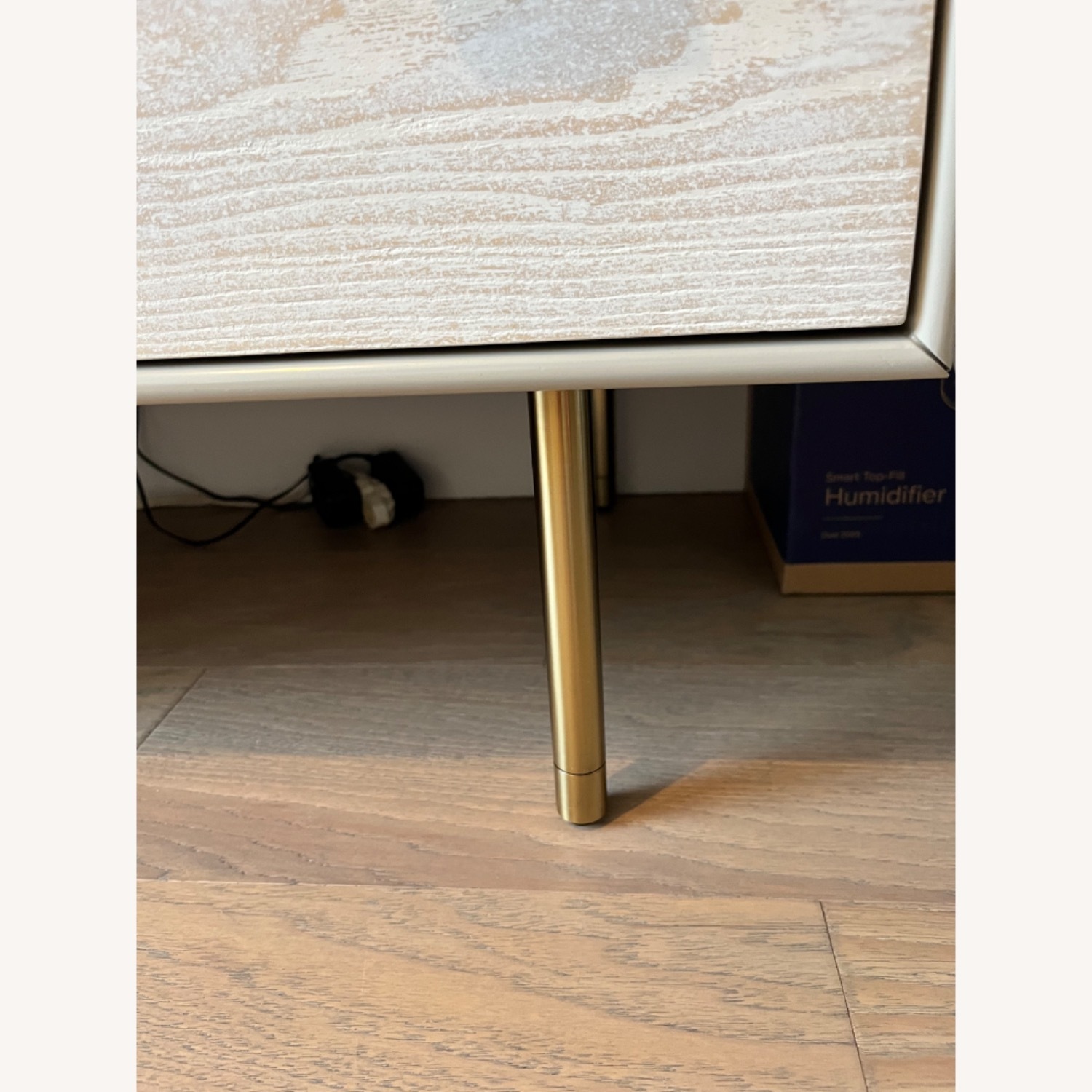 West Elm White and Gold Wood Dresser - image-5