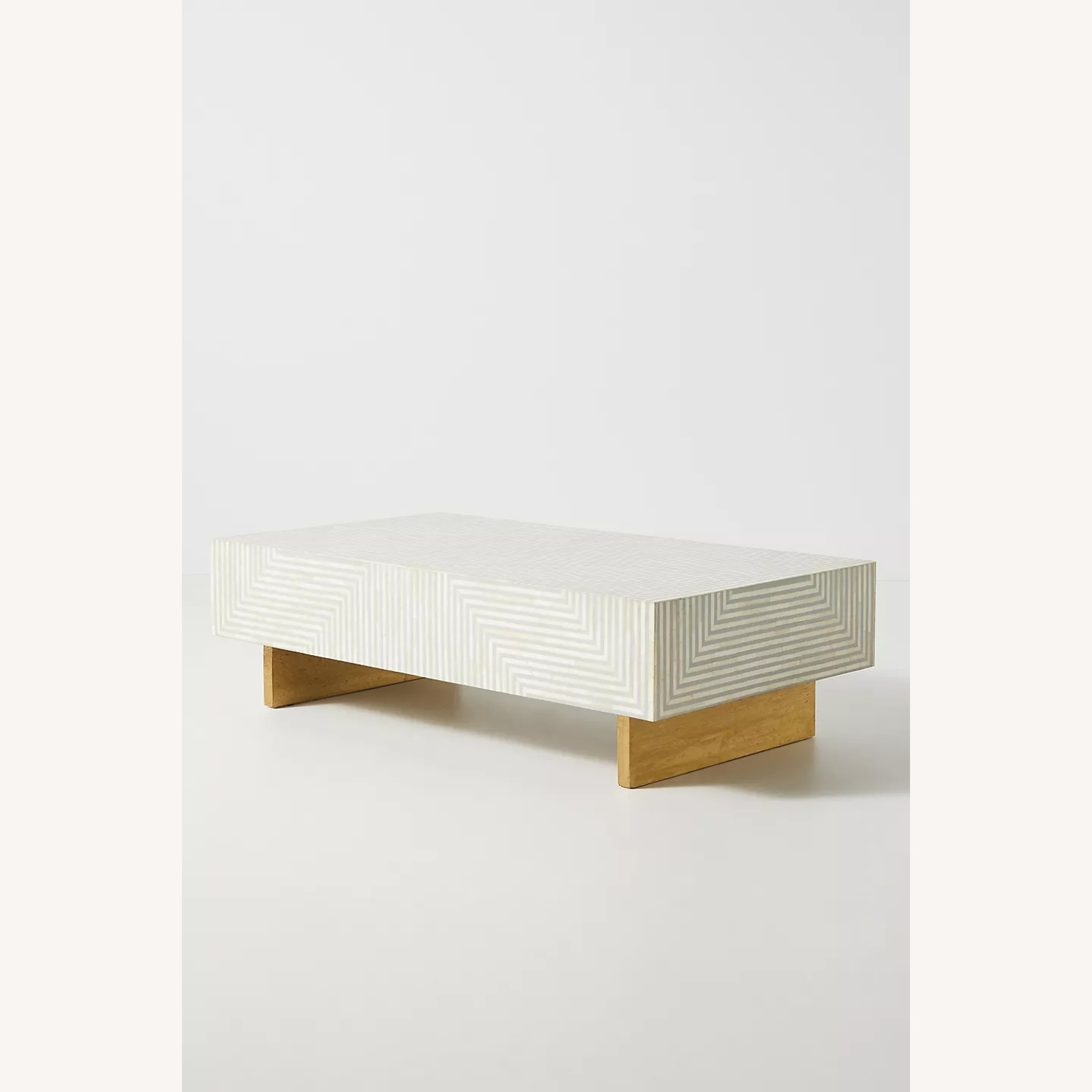 Anthropologie Savi Striped Inlay Table - image-11