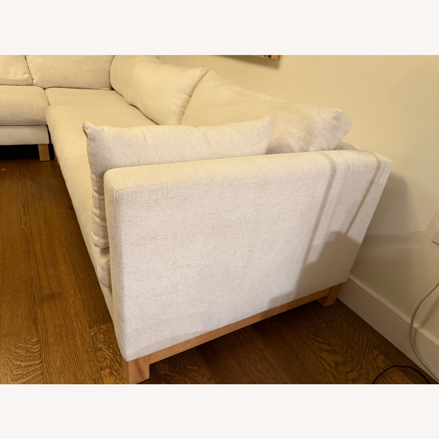 Crate & Barrel Pacific Wood 3-Piece Corner Sectional Sofa - image-2