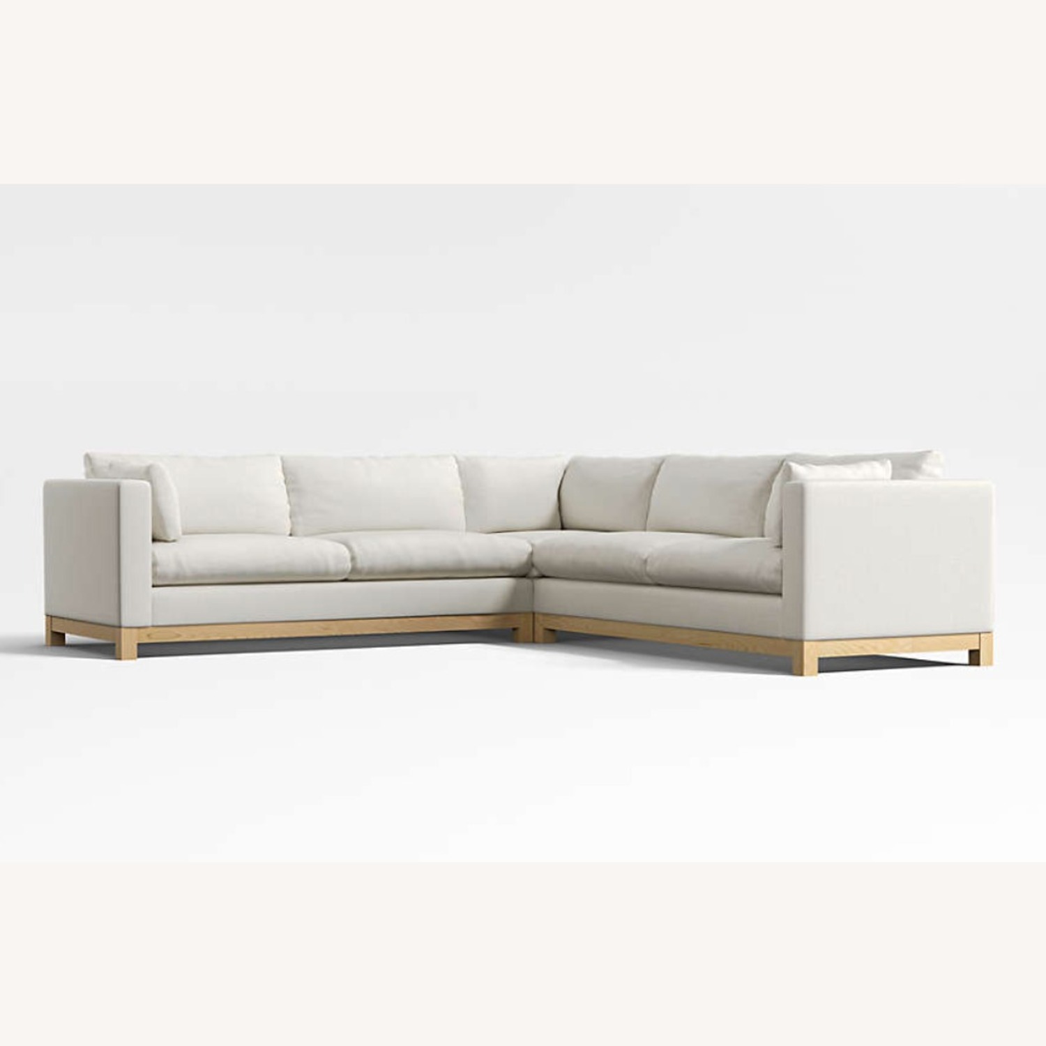 Crate & Barrel Pacific Wood 3-Piece Corner Sectional Sofa - image-9