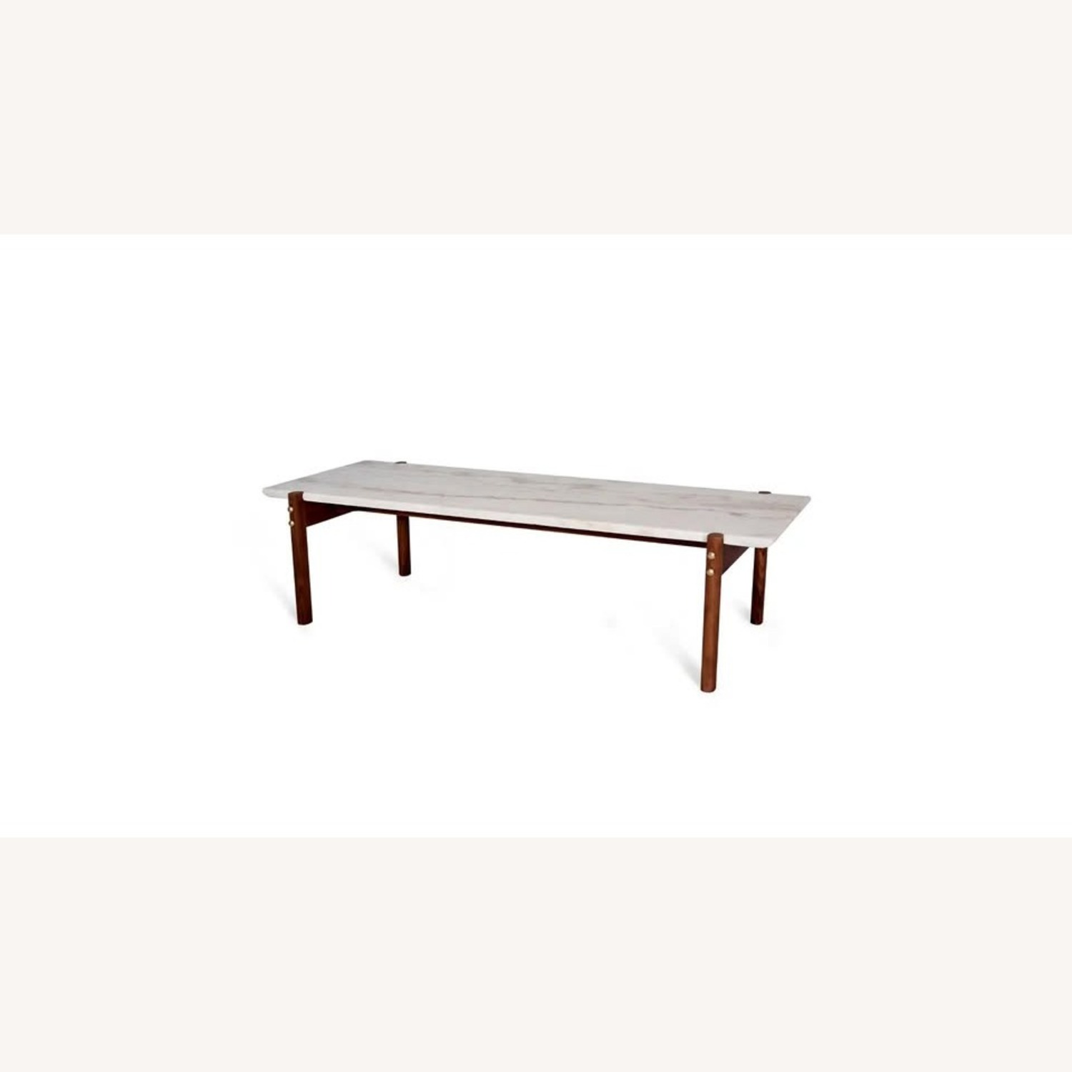 Marble Walnut Coffee Table - image-1