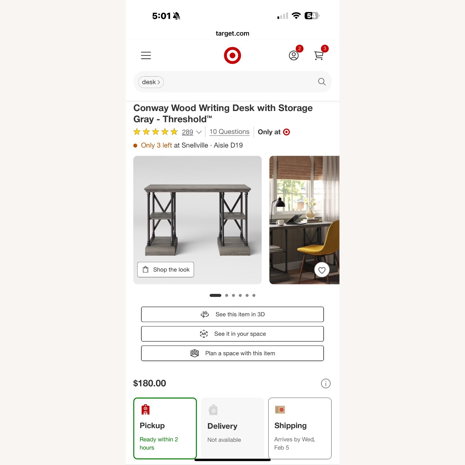 Conway Writing Desk - image-2