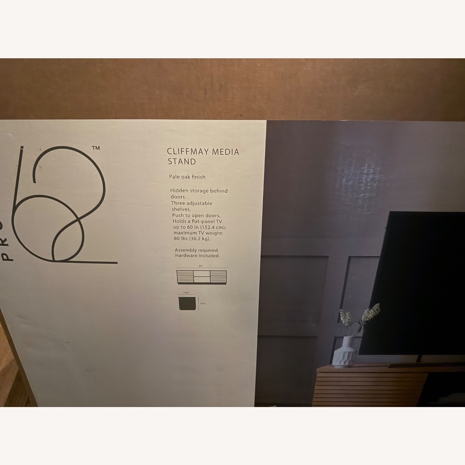 Cliffmay Slat TV Stand - image-1