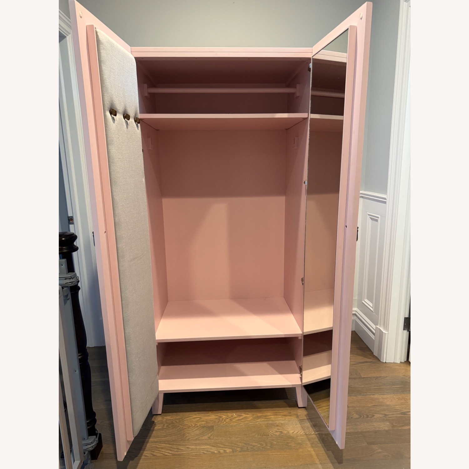 Pottery Barn Teen Pyramid Stud Armoire, Pink - image-9