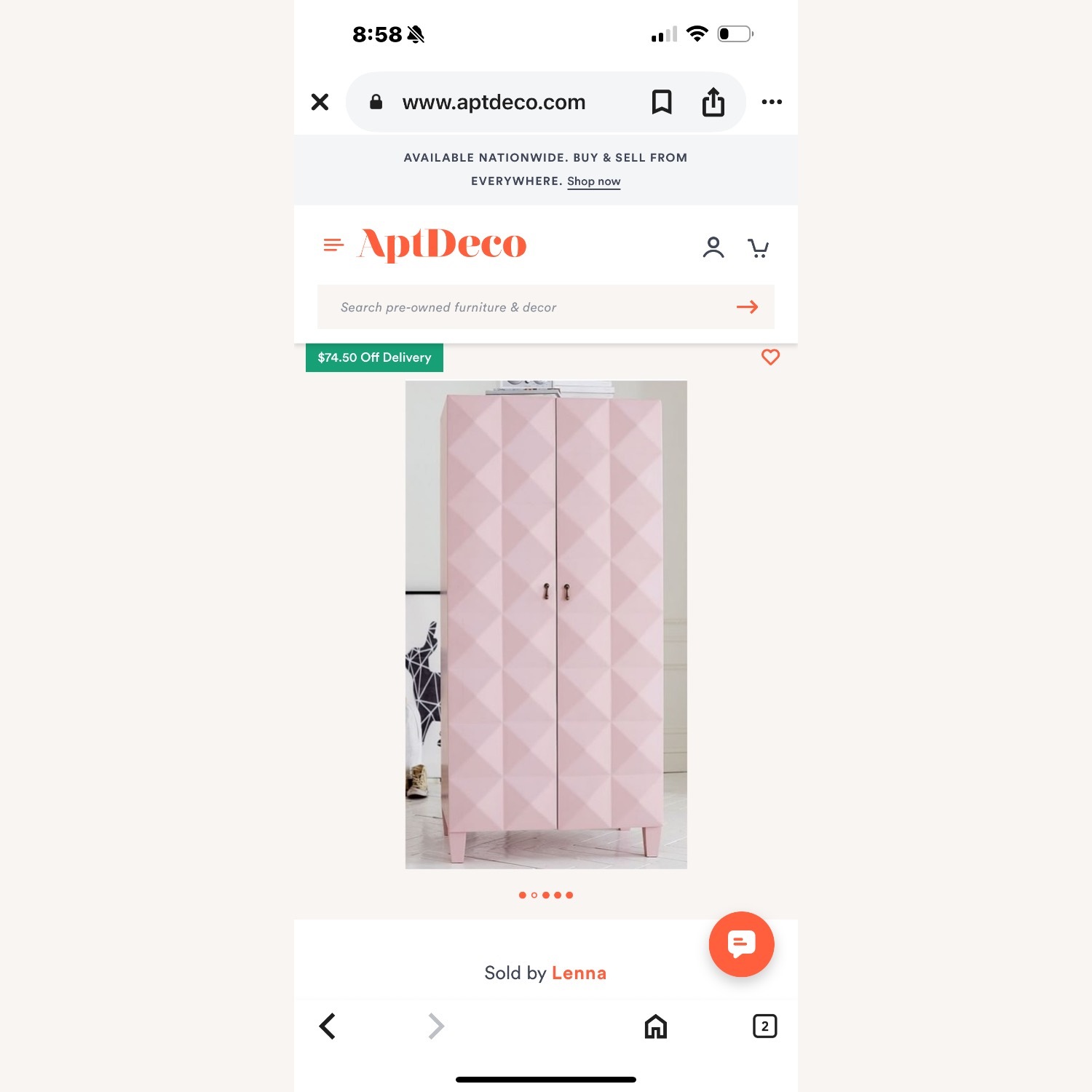 Pottery Barn Teen Pyramid Stud Armoire, Pink - image-12