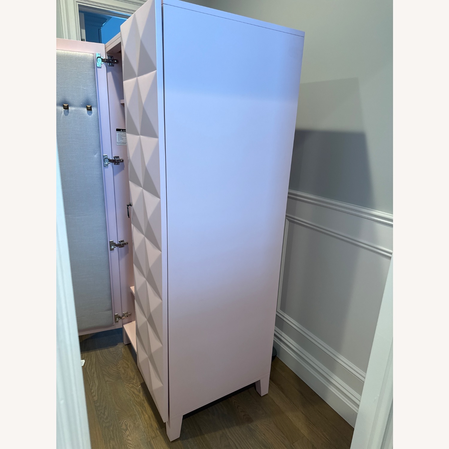 Pottery Barn Teen Pyramid Stud Armoire, Pink - image-2
