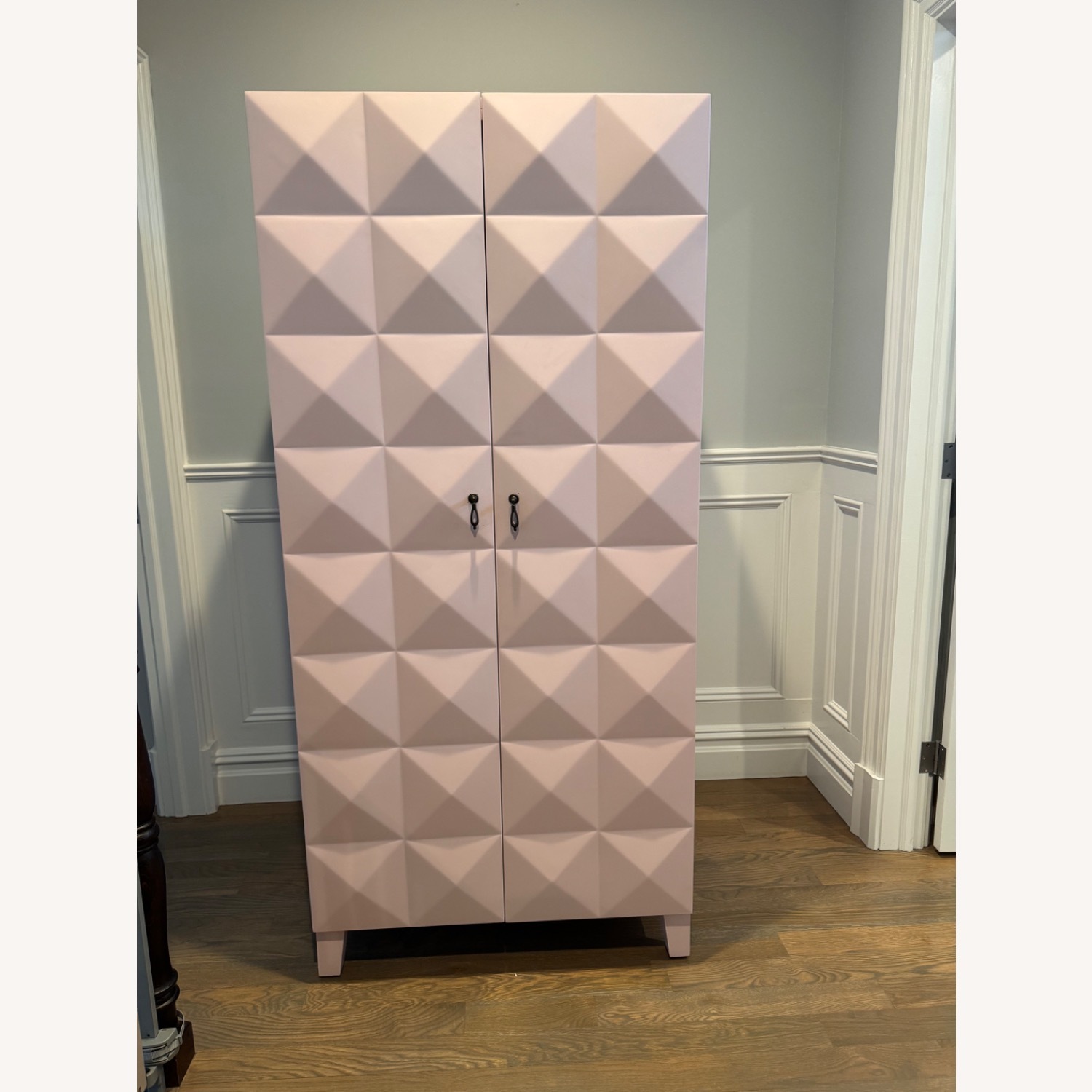 Pottery Barn Teen Pyramid Stud Armoire, Pink - image-1
