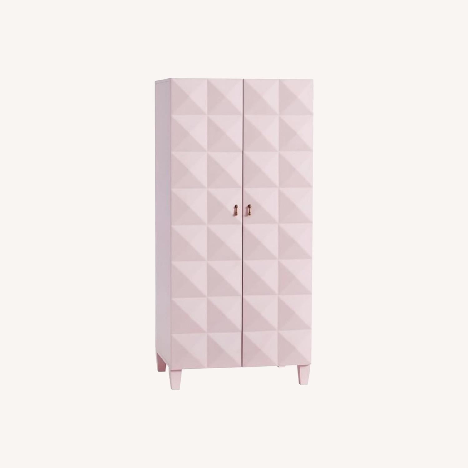 Pottery Barn Teen Pyramid Stud Armoire, Pink - image-0