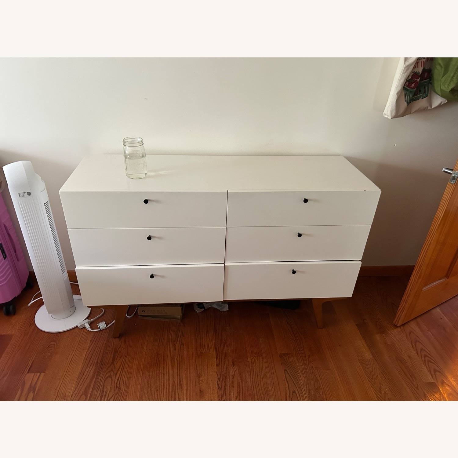 West Elm White 6-drawer Mid Century Modern Dresser - image-2