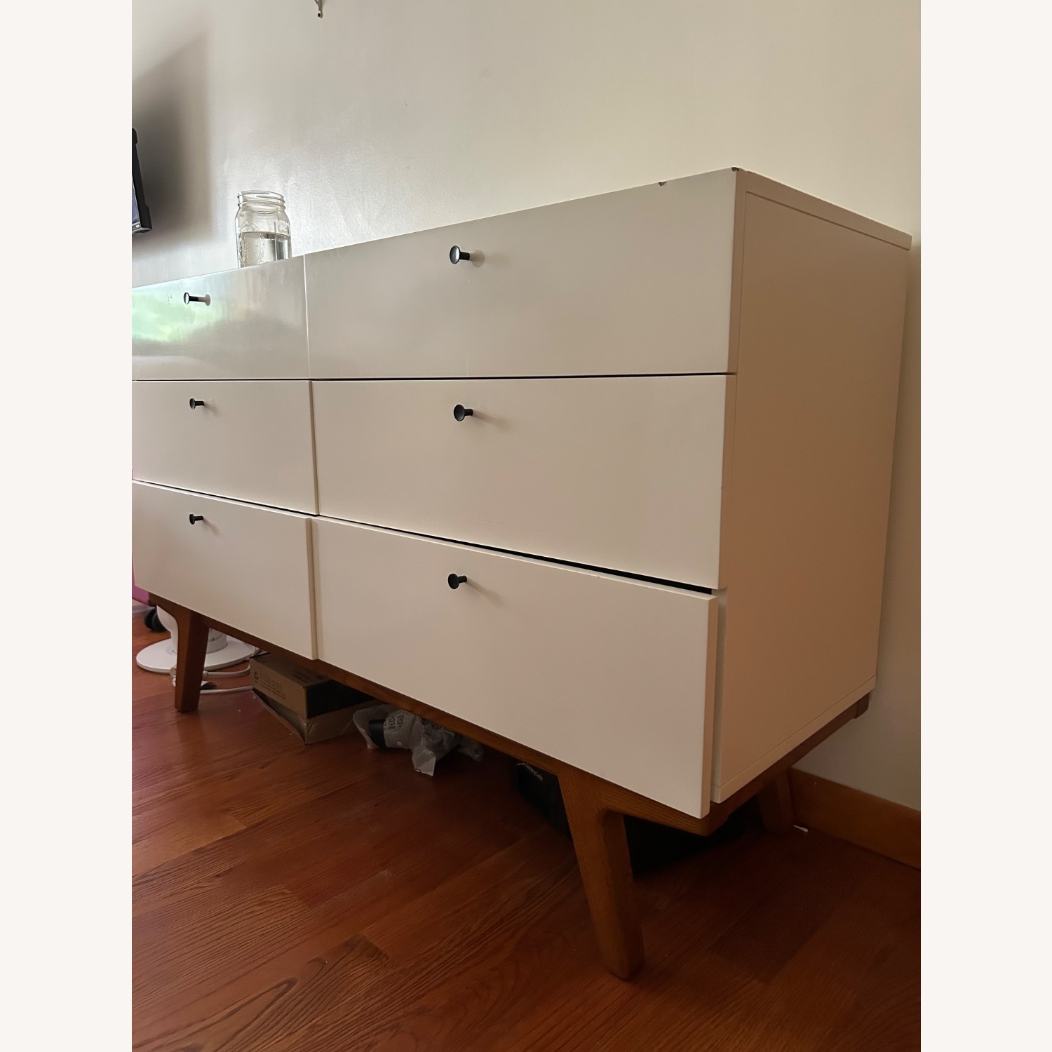 West Elm White 6-drawer Mid Century Modern Dresser - image-3