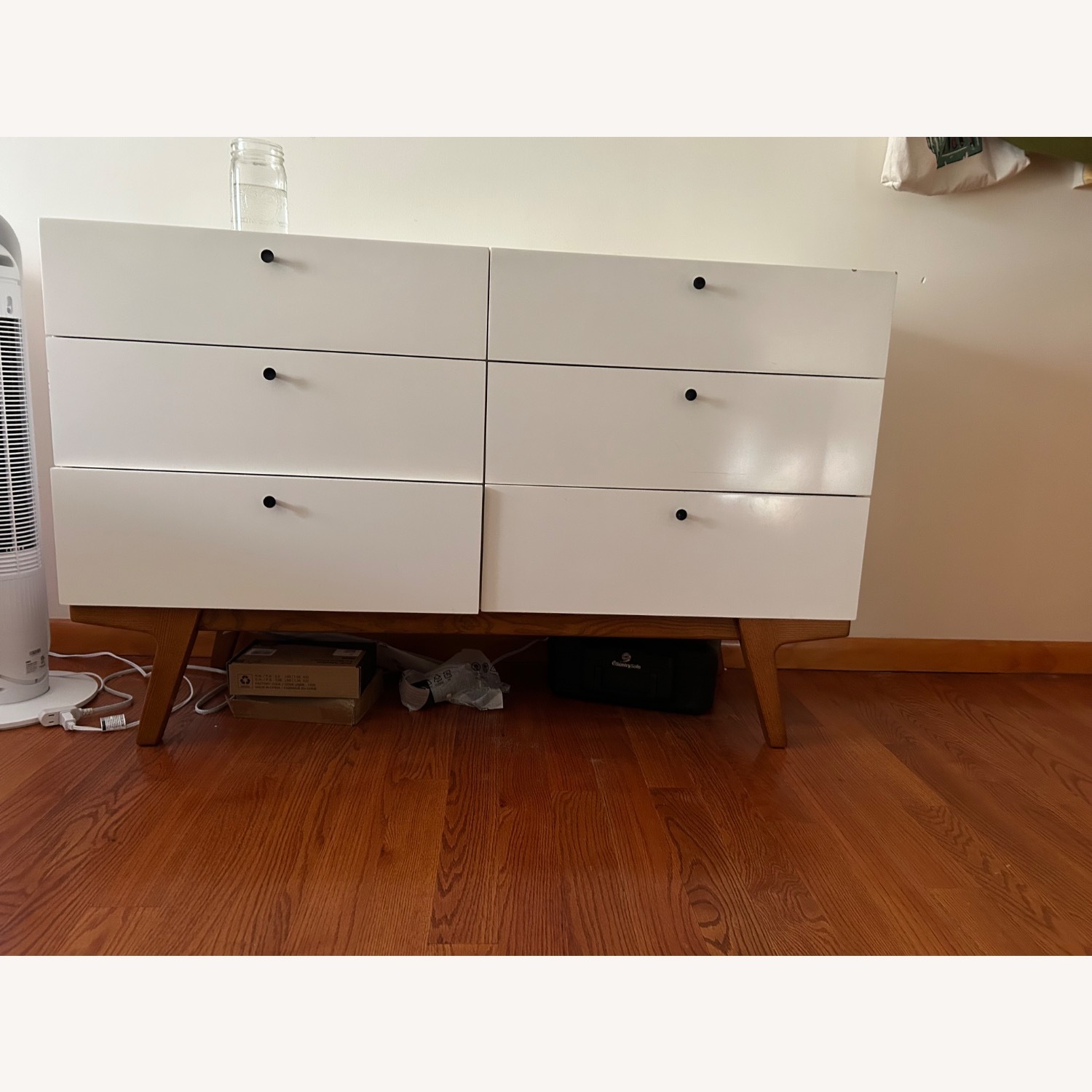 West Elm White 6-drawer Mid Century Modern Dresser - image-1