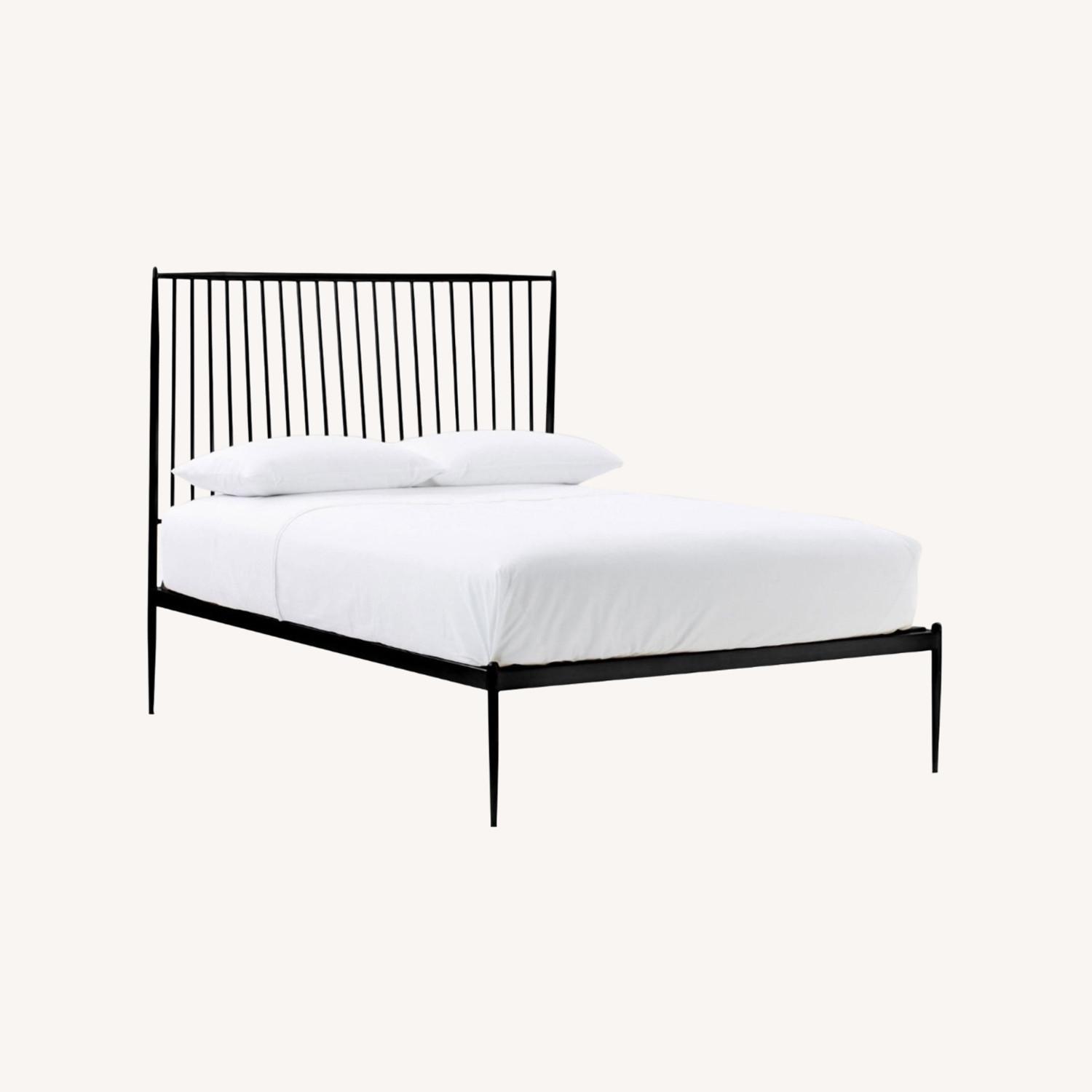 West Elm Stella Black Metal Frame Bed - image-0