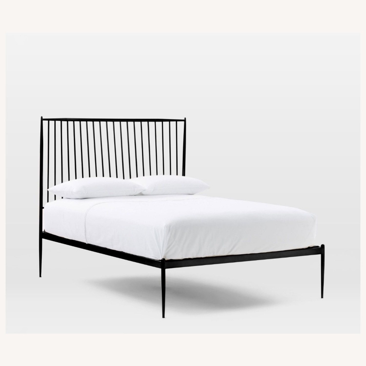 West Elm Stella Black Metal Frame Bed - image-1