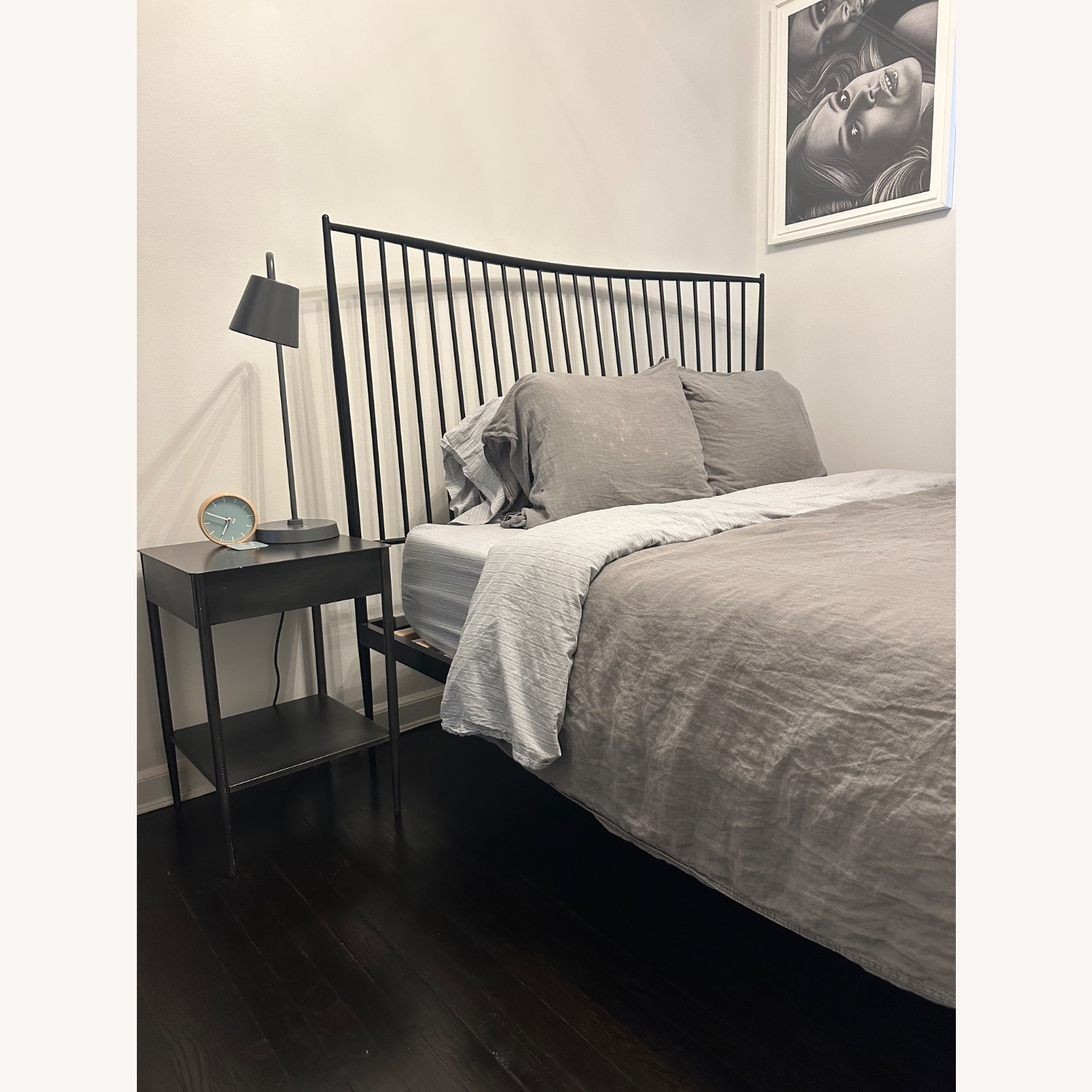 West Elm Stella Black Metal Frame Bed - image-2