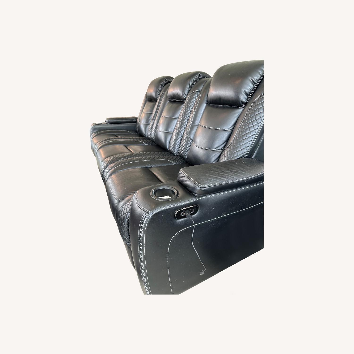 Black Signature Recliner Sofa by Ashley - image-0