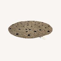 2Modern Jute Carpet - Black Dots