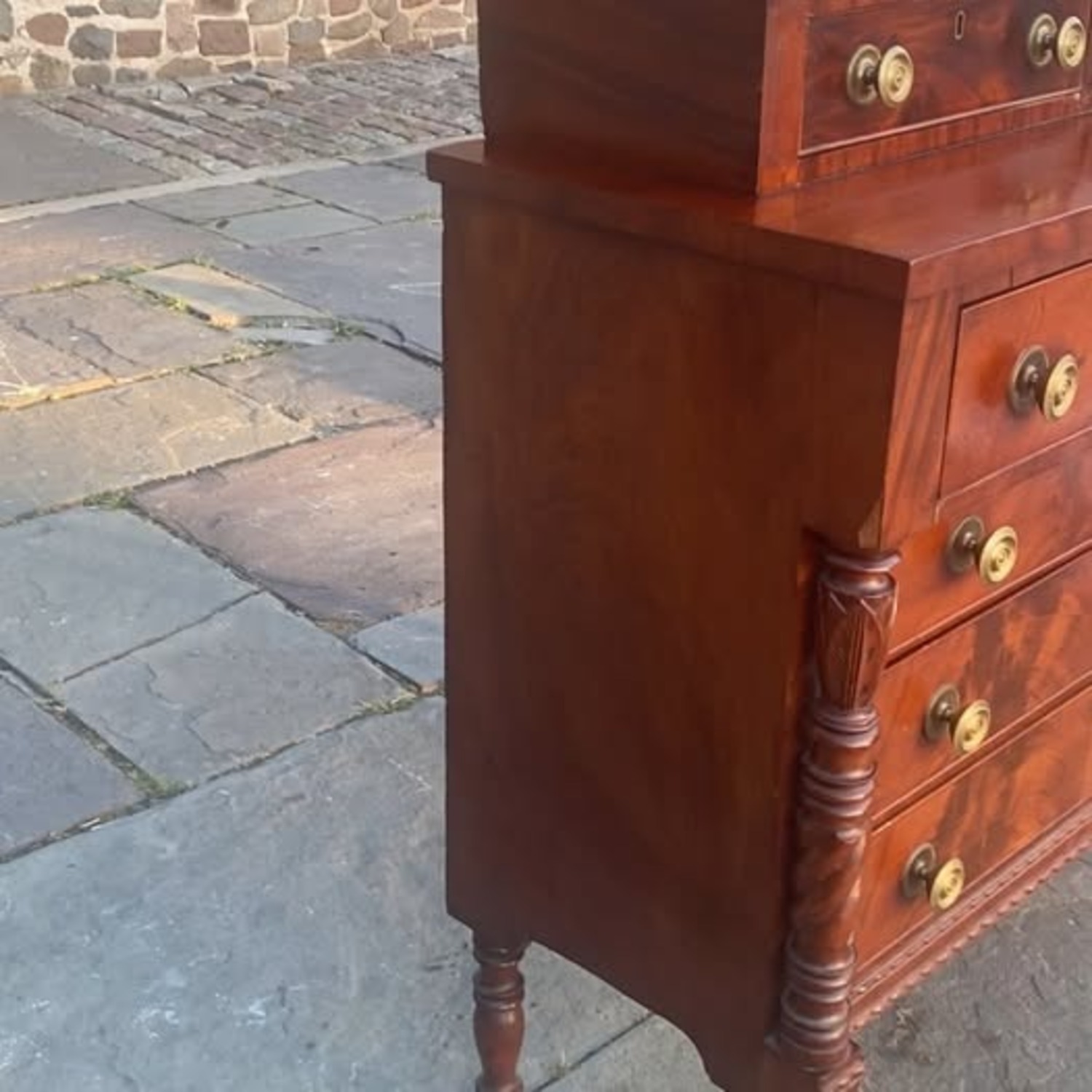 Antique Sheraton Empire Mahogany Dresser c.1820 - image-2