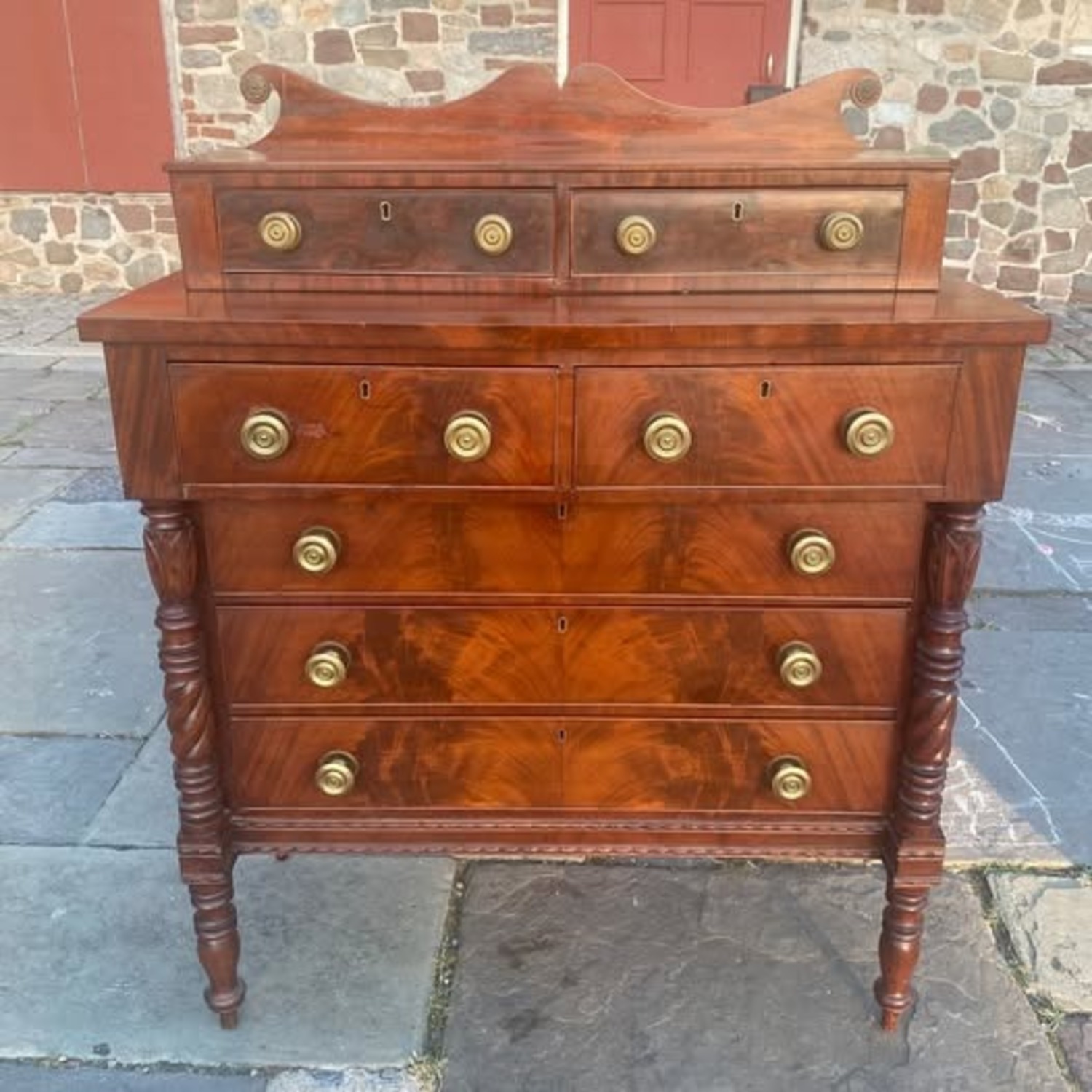 Antique Sheraton Empire Mahogany Dresser c.1820 - image-3