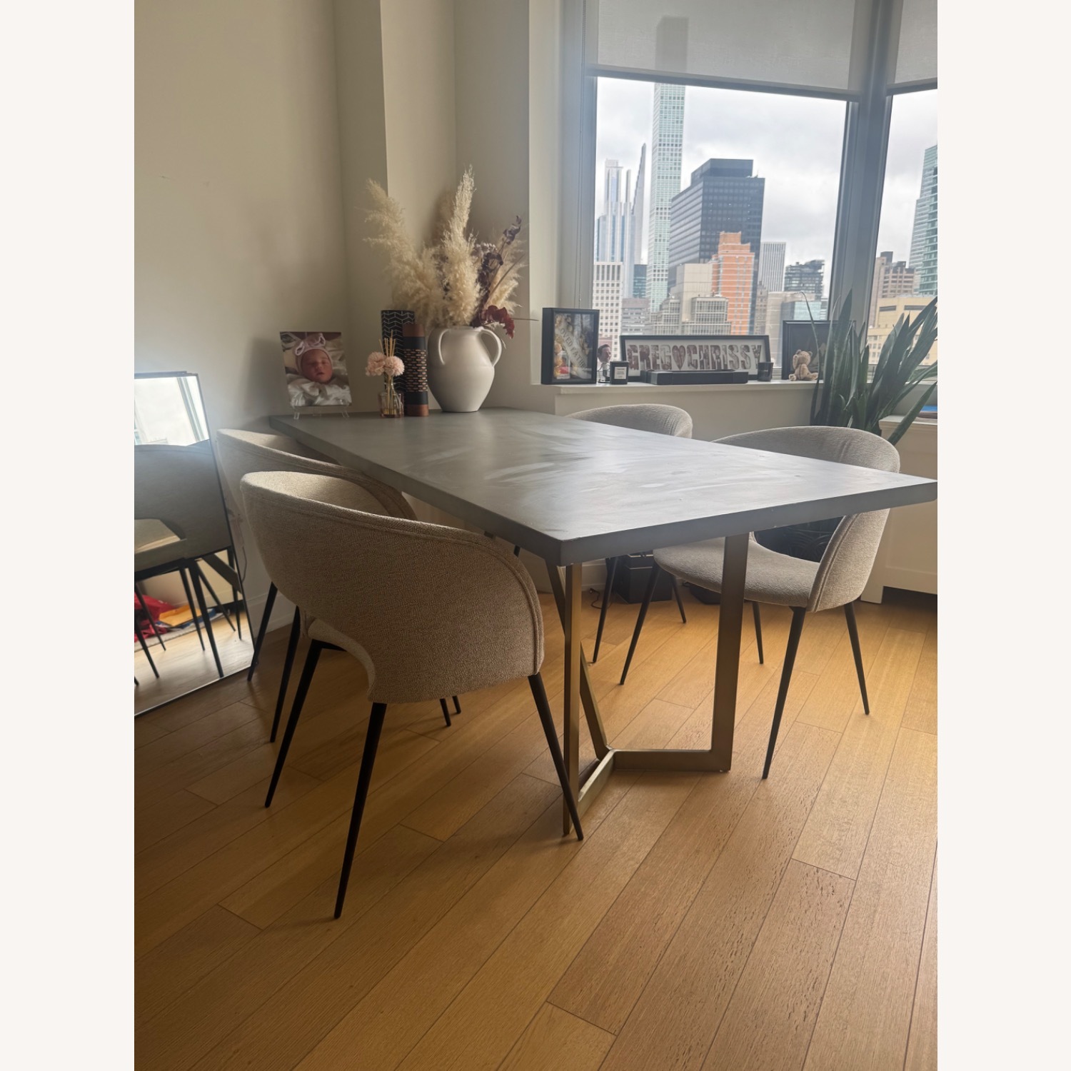 West Elm Concrete & Brass Table - image-4