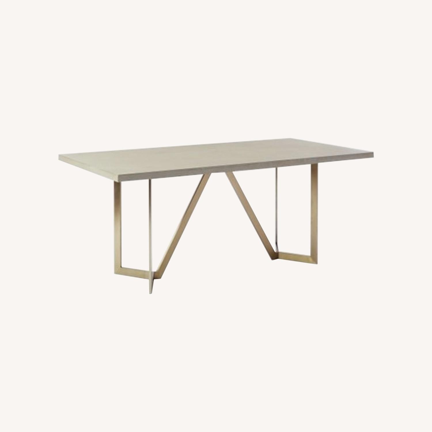 West Elm Concrete & Brass Table - image-0