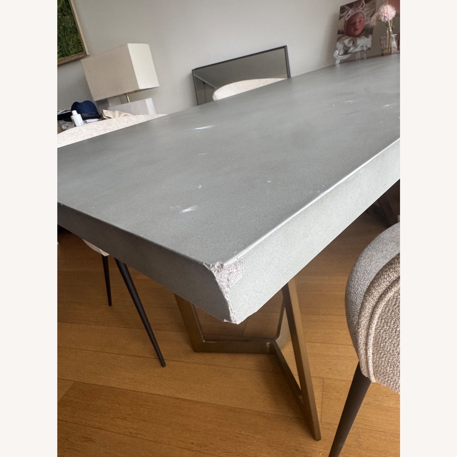 West Elm Concrete & Brass Table - image-3