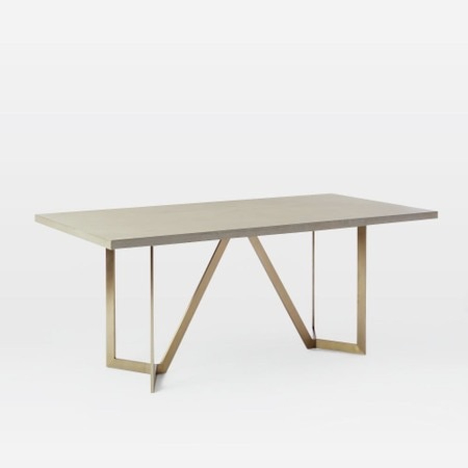 West Elm Concrete & Brass Table - image-1