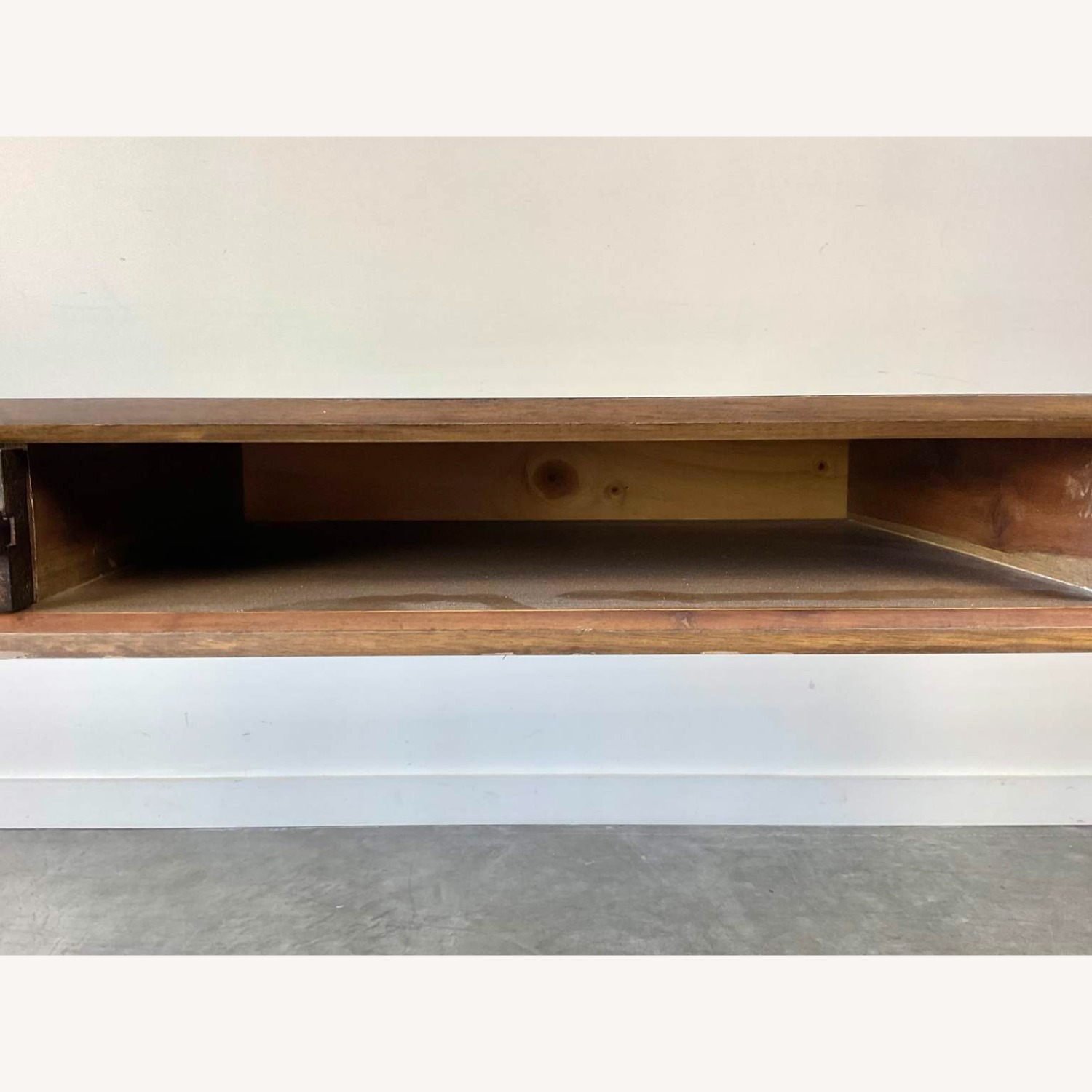 Modern Acacia Wood Stainless Steel Writing Desk - image-8