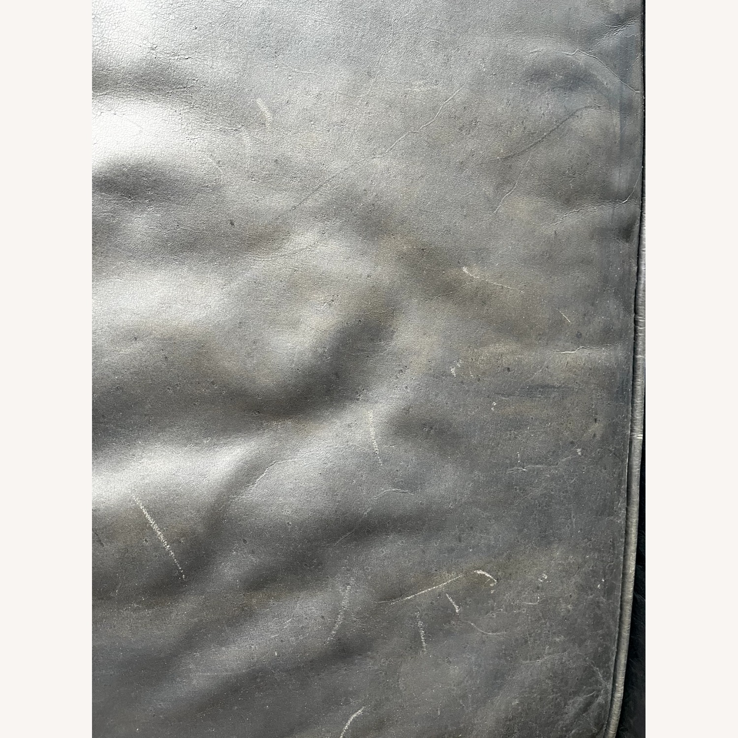 West Elm MCM Black Leather Sofa - image-4