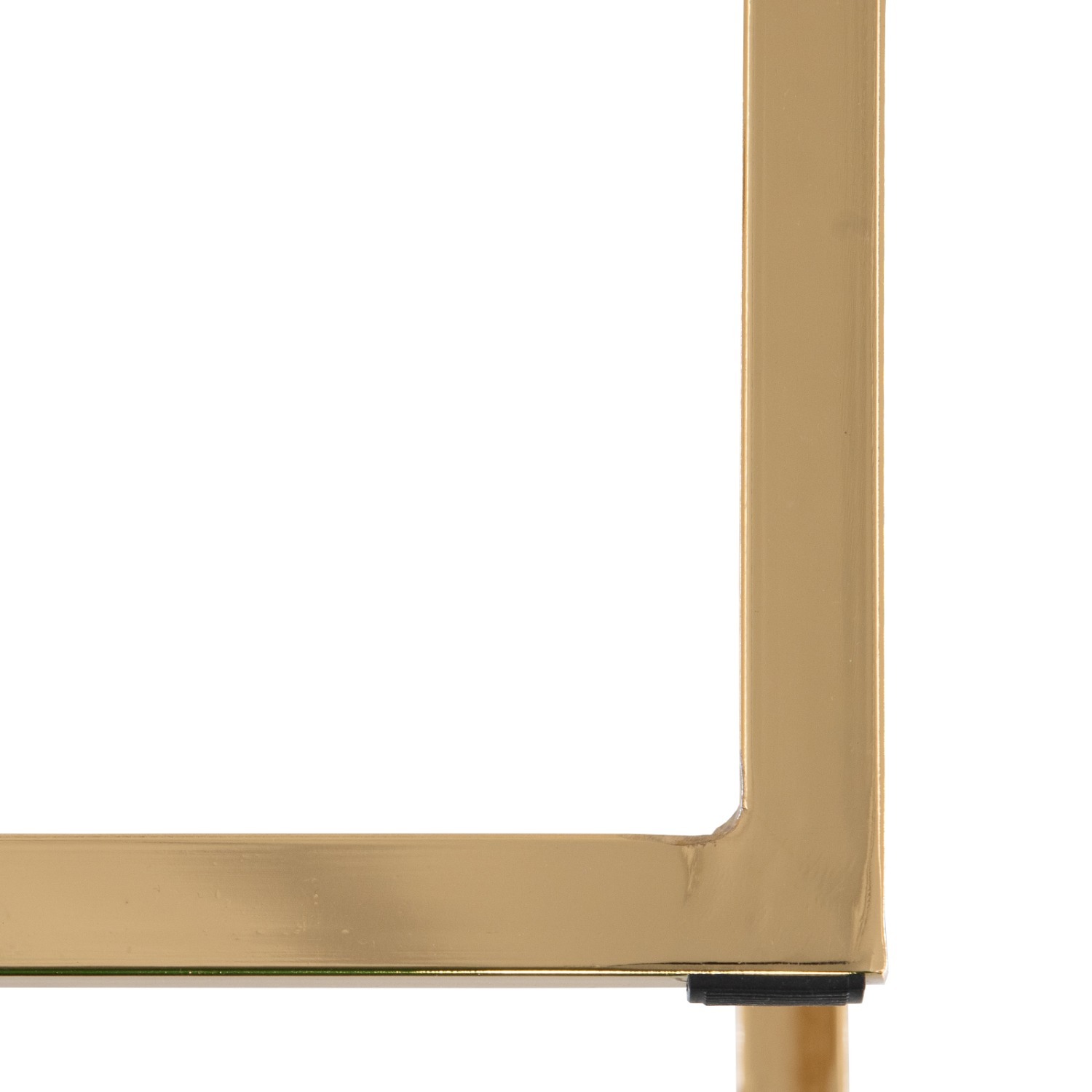 Quincy Brown Leather Bar Stool in Gold Metal Base - image-11