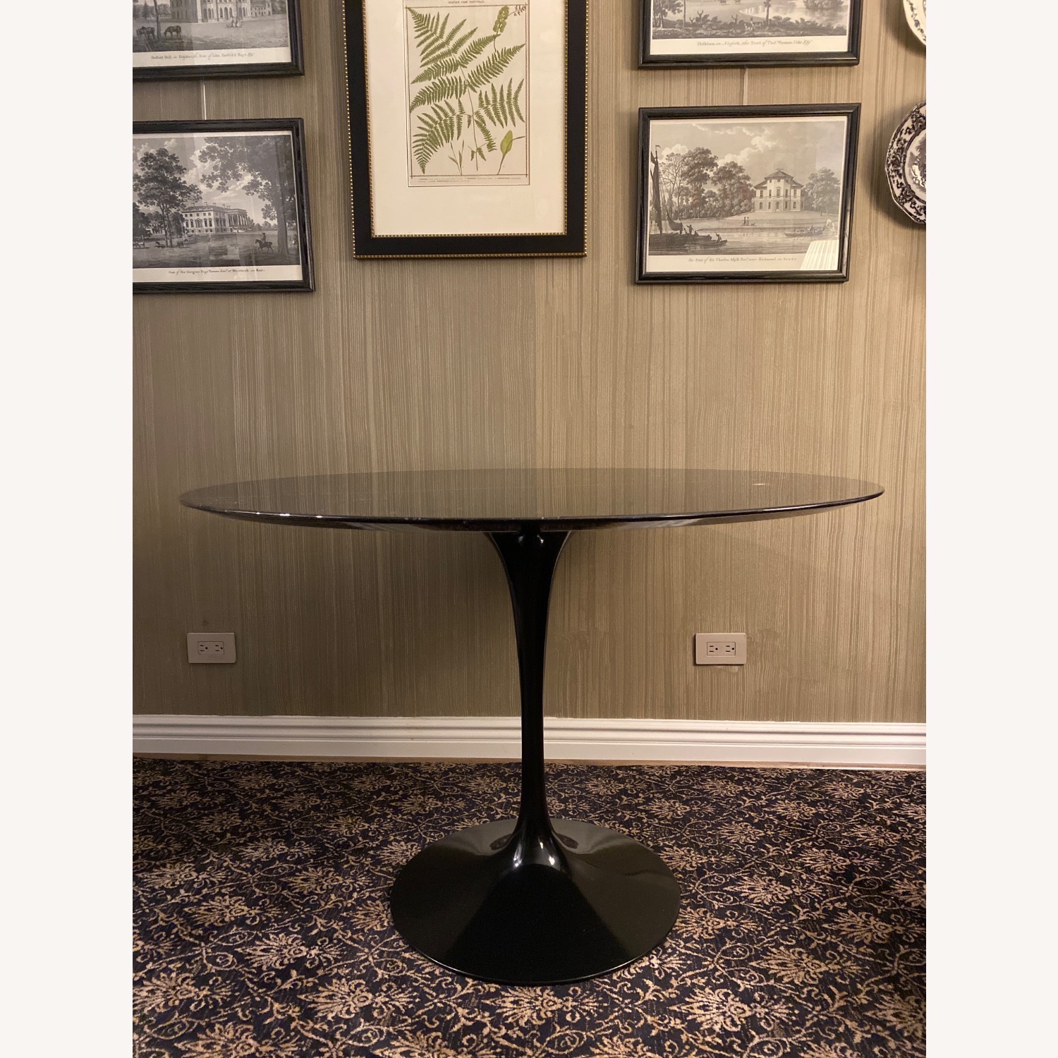 42” Knoll Black Marble Saarinen Table - image-6