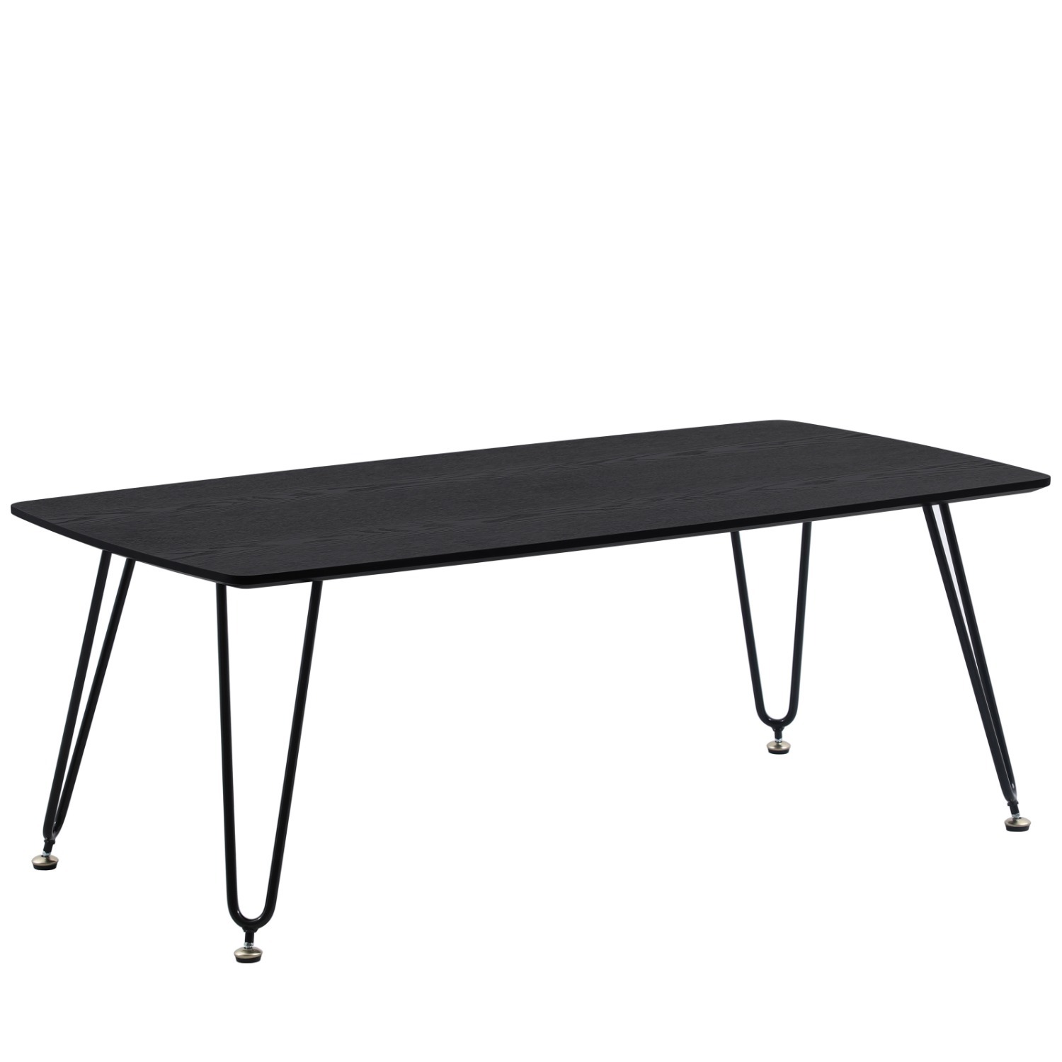 Elmwood Rectangular Black MDF Wood Coffee Table - image-2