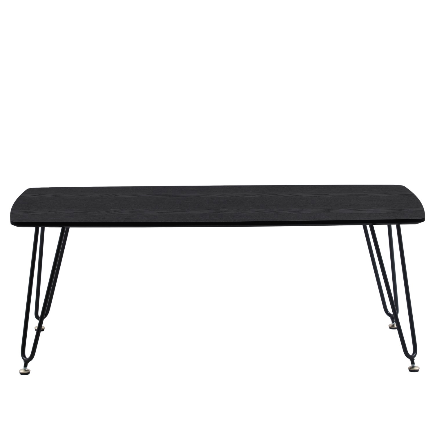 Elmwood Rectangular Black MDF Wood Coffee Table - image-6