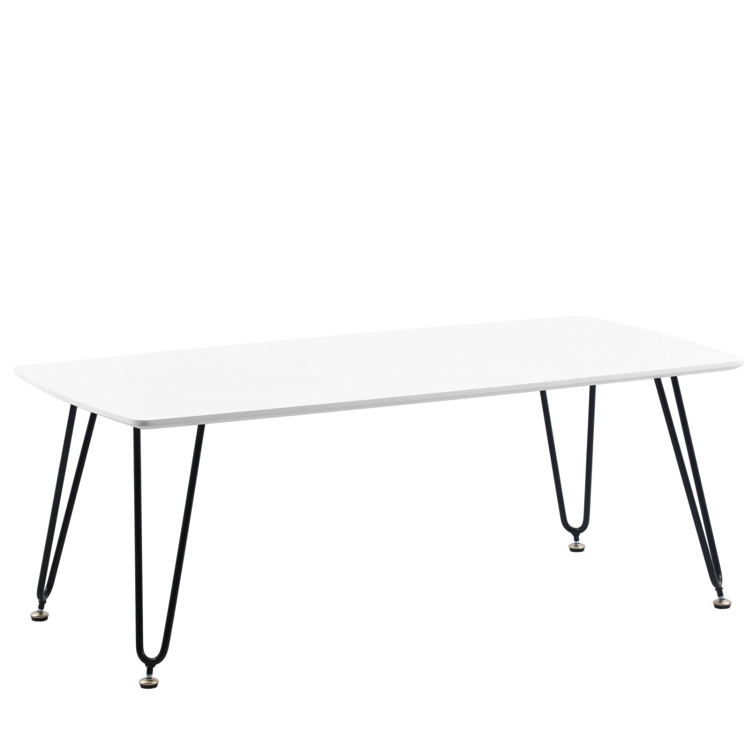 Elmwood Rectangular White MDF Wood Coffee Table - image-2