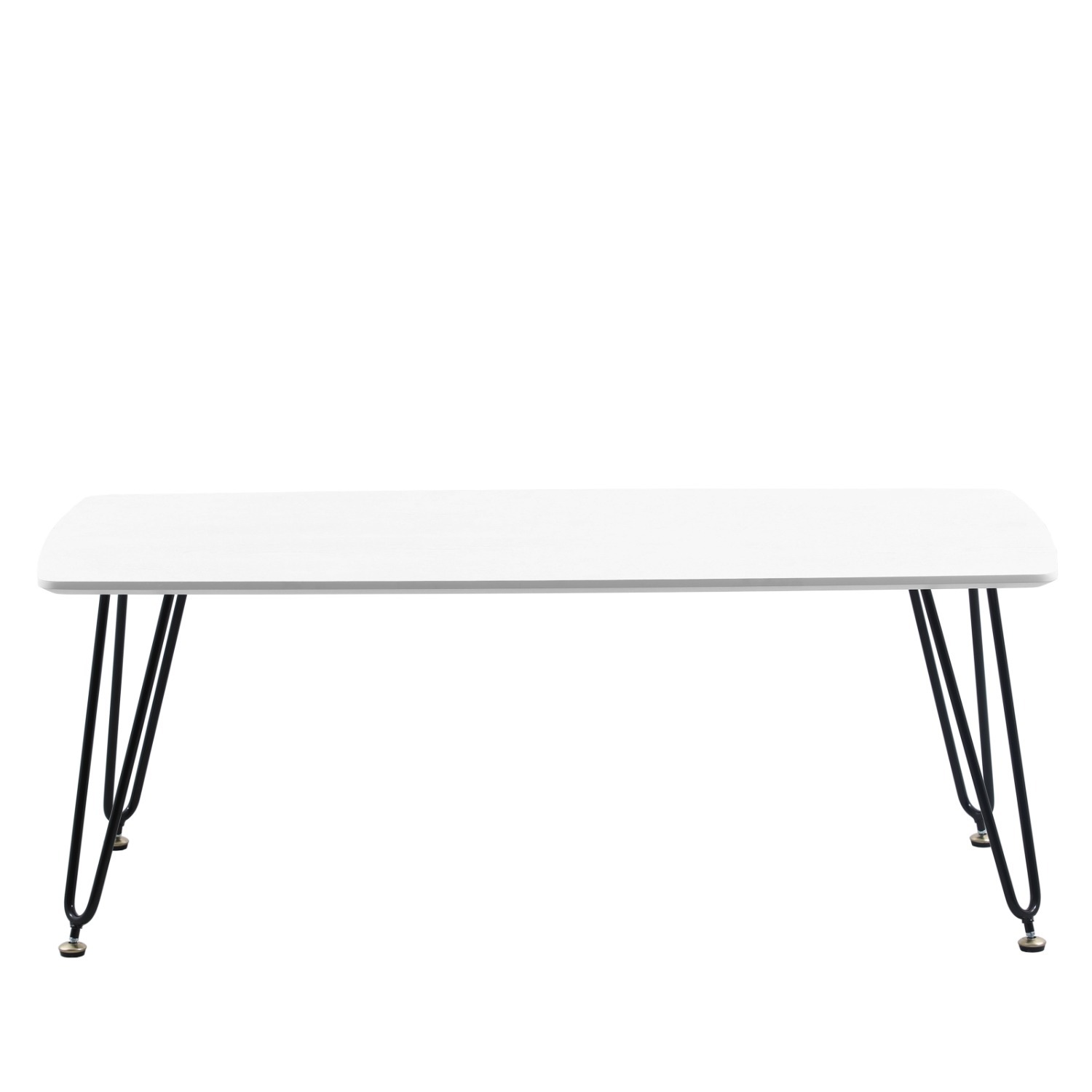 Elmwood Rectangular White MDF Wood Coffee Table - image-6
